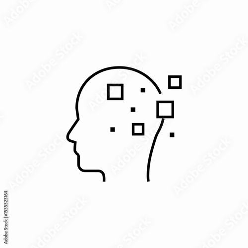 digital mind icon sign vector