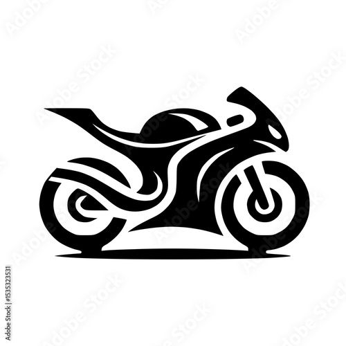 Sport motorcycle, sleek and ready for speed.