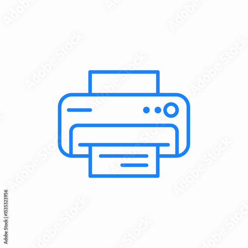 printing machine icon sign vector
