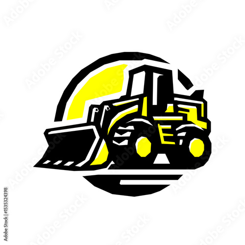 An articulated wheel loader from an angled perspective, showing its flexibility