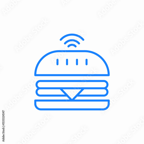 tech enabled food icon sign vector