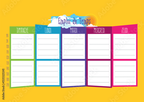 very nice plan for the week for children