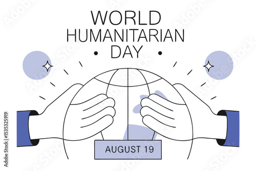 World humanitarian day august 19th holiday concept t shirt design
