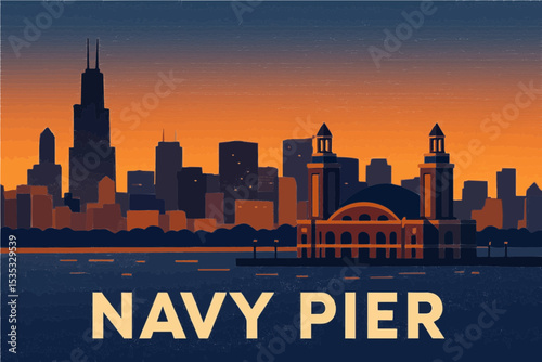 Twilight Over Navy Pier

