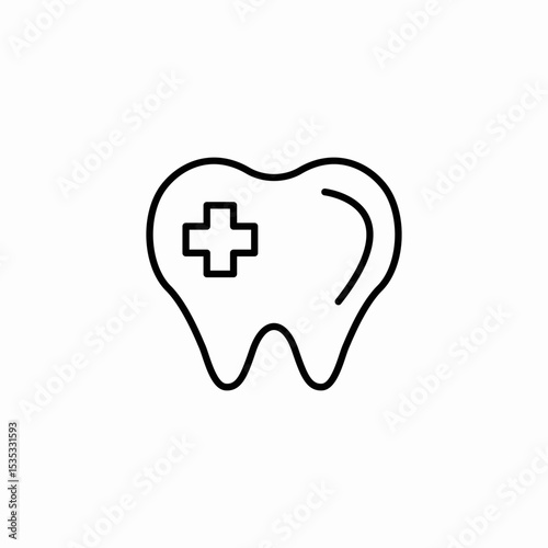 dental care treatment icon sign vector