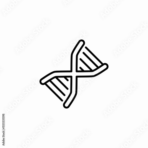 dna helix structure icon sign vector