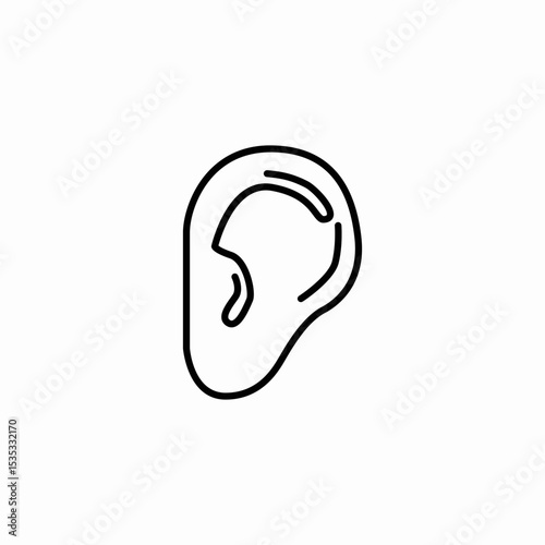hearing health examination ear icon sign vector