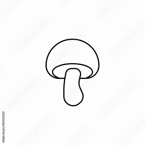 mushroom vegetable icon sign vector