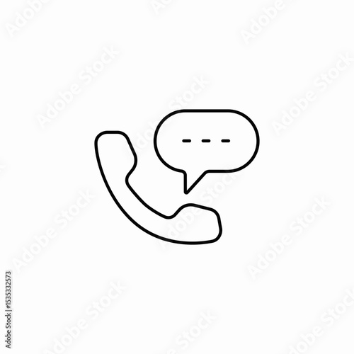 phone call with speech bubble hat communication icon sign vector