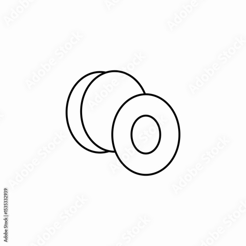 stacked round fruit icon sign vector