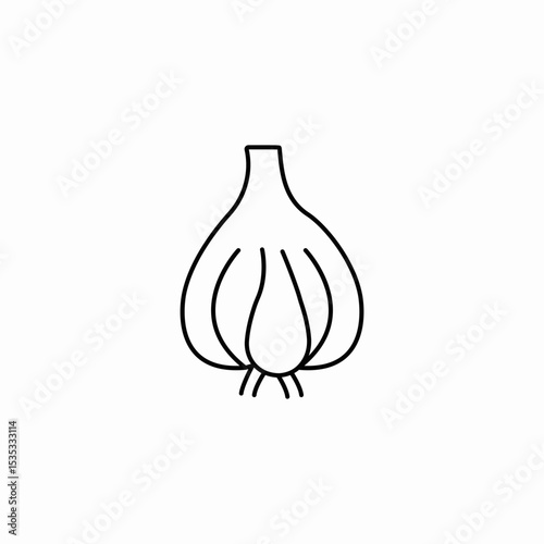 vegetable garlic clove icon sign vector