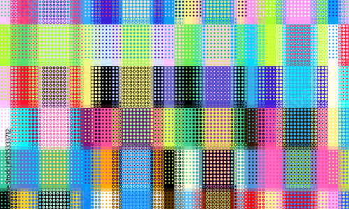 Neon Pixel texture futuristic. Moire overlay effect vector background. Small dots