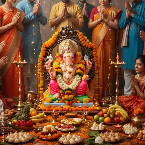Traditional Vinayagar Chaturthi Festival Celebration Photo