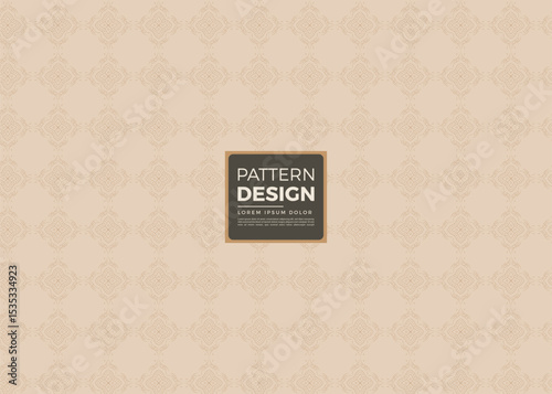 Elegant Beige and Brown Ornate Pattern Design Background