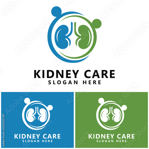 Kidney care icon and symbol vector illustration