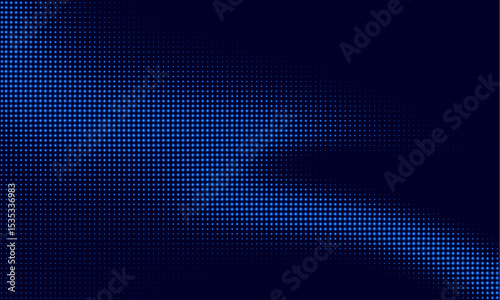 Dot blue pattern screen led light gradient texture background. Abstract technology big data digital background. 3d vector illustration