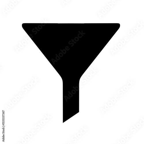filter icon vector on white background