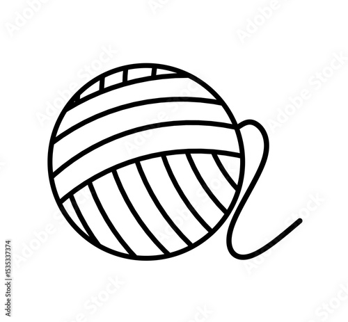vector illustration of spun thread on a white background