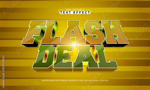 flash deal editable text effect with a discount and promo text style