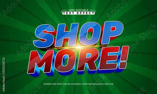 shop more editable text effect with a discount and promo text style