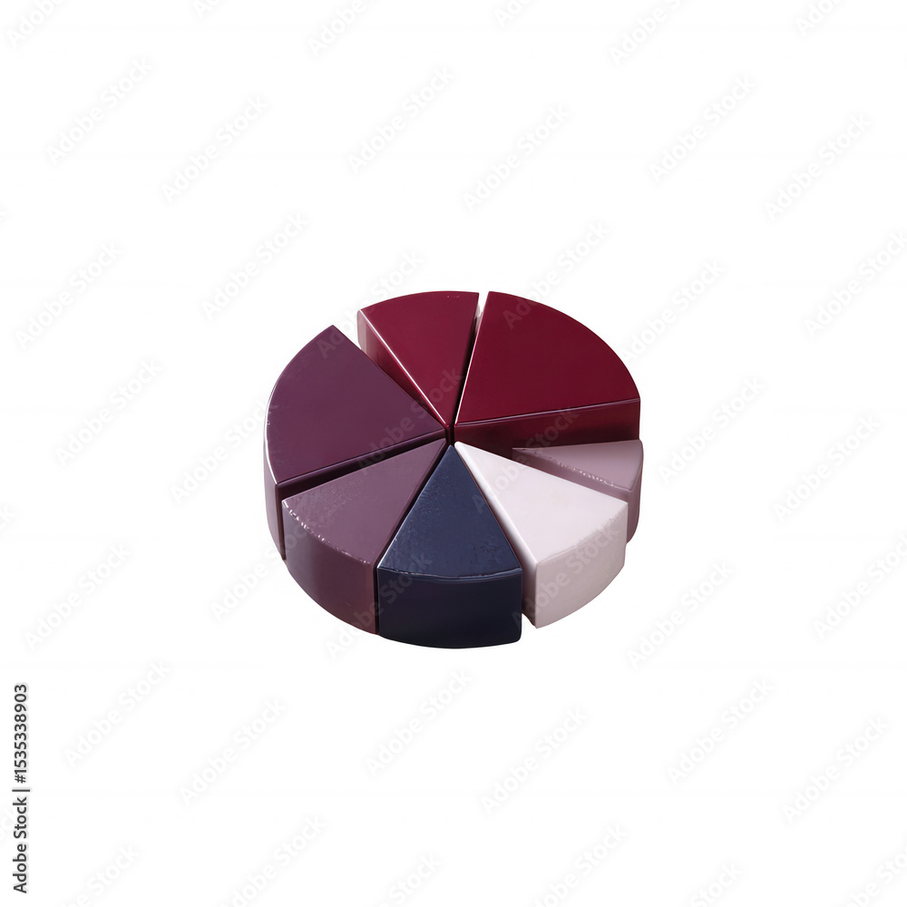 Obraz premium Colorful palette of lipsticks arranged in a circular formation on a white isolated background, showcasing diverse shades perfect for beauty and makeup themes.