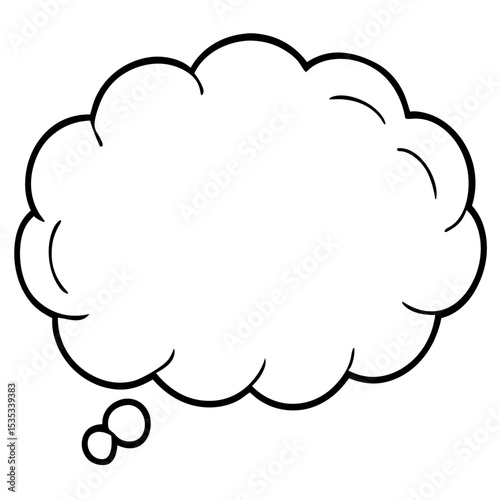 Thinking Cloud in Minimal Line Style