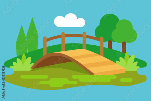 vector illustration of a rural landscape