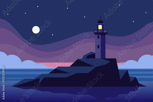 lighthouse in the night
