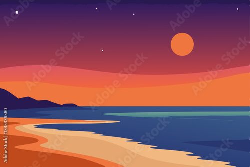 sunset over the sea