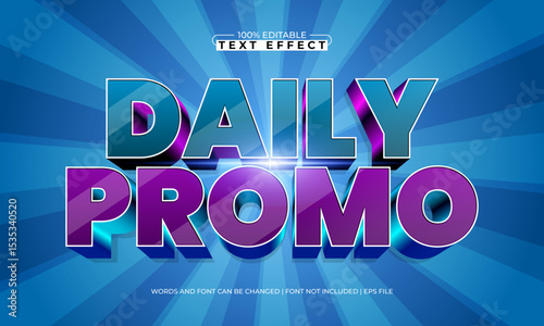 daily promo editable text effect with a discount and promo text style