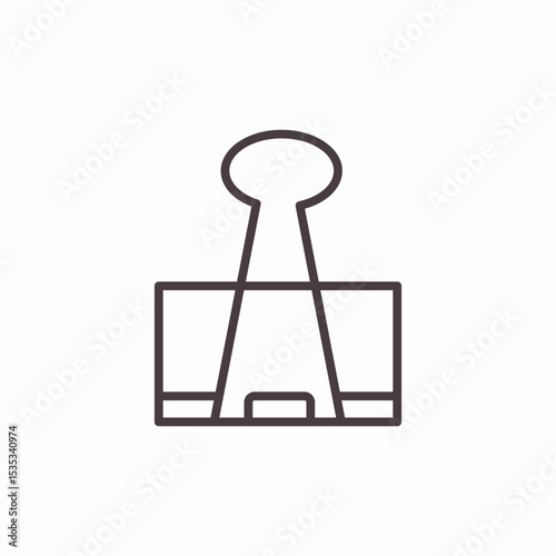 paper clip icon sign vector