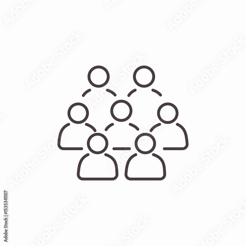 people network connection icon sign vector