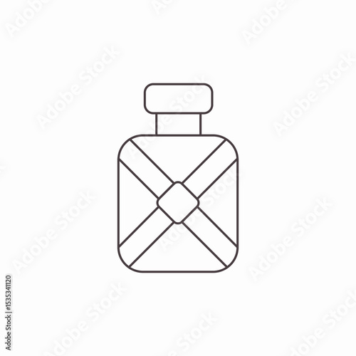 perfume bottle canteen icon sign vector