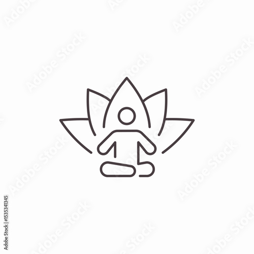 person lotus meditation icon sign vector