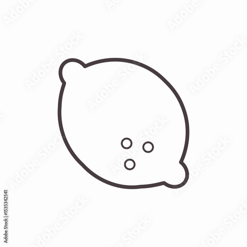 simple lemon fruit icon sign vector