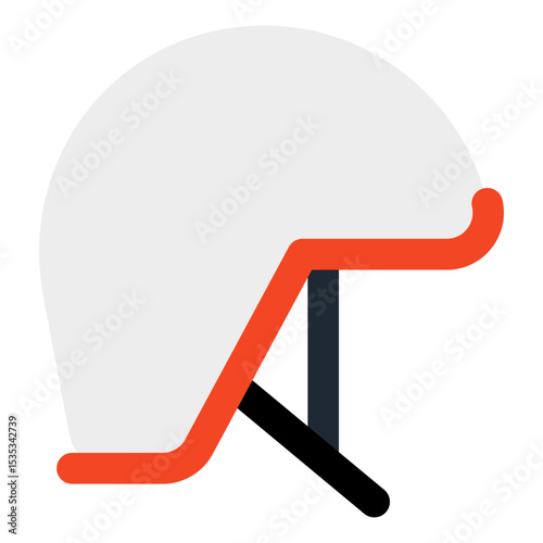 Protective Headgear Flat Vector Illustration Safety Helmet Construction Sport Motorcycle Racing Equipment