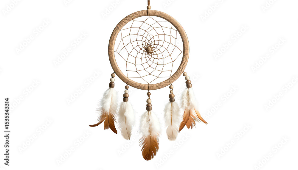 Obraz premium Dreamcatcher decorative object on transparent background