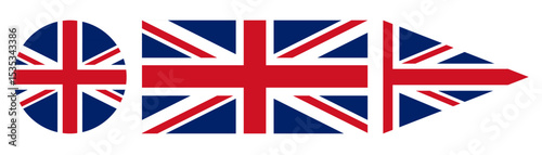 united kingdom flag, circle, triangle flag