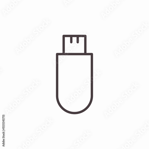 usb flash drive icon sign vector