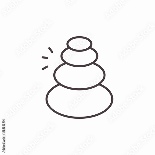 zen stone stack icon sign vector