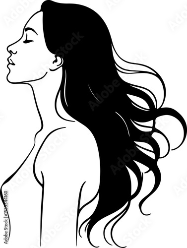 woman with long hair