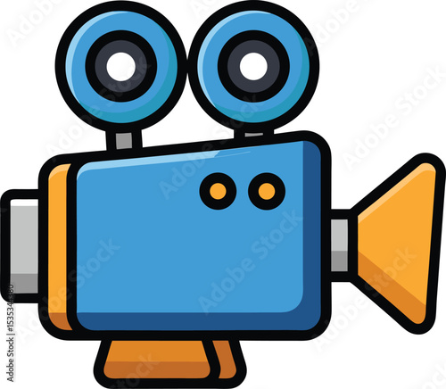 Video Camera Icon (white background)