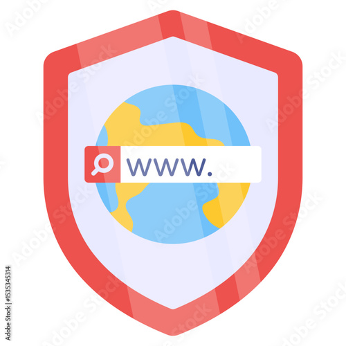 Internet Security Shield Protecting Global Website Data Online Safety and Cyber Protection Concept