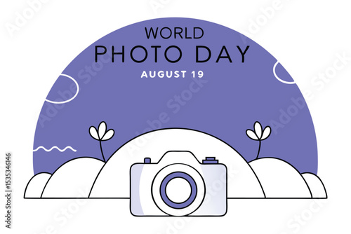 World photography day august 19 holiday celebration design graphic