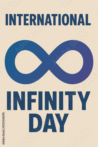International Infinity Day symbol with graphic design on poster