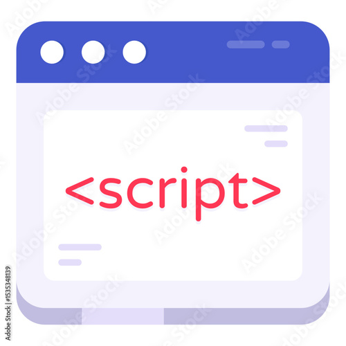 Website Page Displaying Script Code Programming Snippet Web Development Vector Illustration