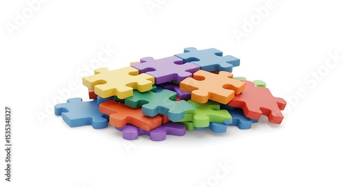 Rainbow Puzzle Pieces