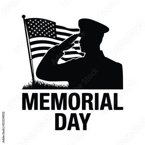 Memorial day salute with american flag a patriotic commemoration of fallen heroes
