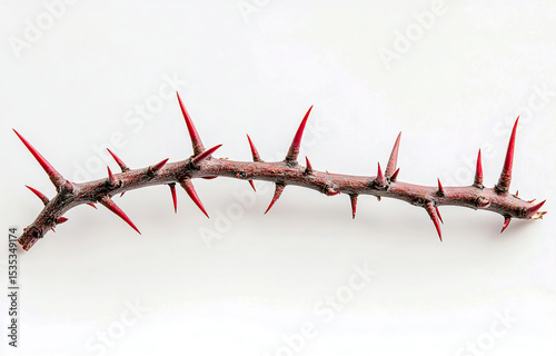 barbed wire isolated on white