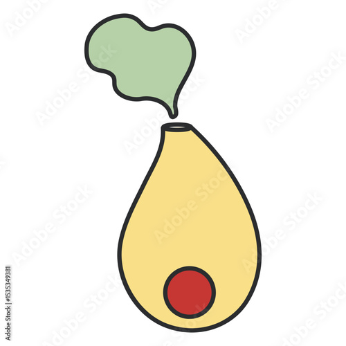 Essential Oil Diffuser with Vapor Flat Vector Illustration Aromatherapy Relaxation Wellness Spa Fragrance Air Purifier Home Therapy